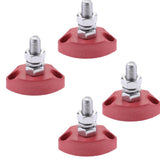 Maxbell 4x Red Junction Block Power Post Stainless Steel Insulated Terminal Stud 6mm