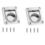 Maxbell 2pcs Stainless Steel Marine Boat Flush Pull Locker Hatch Latch Lift Handle