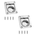 Maxbell 2pcs Stainless Steel Marine Boat Flush Pull Locker Hatch Latch Lift Handle
