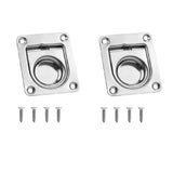 Maxbell 2pcs Stainless Steel Marine Boat Flush Pull Locker Hatch Latch Lift Handle