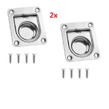 Maxbell 2pcs Stainless Steel Marine Boat Flush Pull Locker Hatch Latch Lift Handle