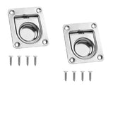Maxbell 2pcs Stainless Steel Marine Boat Flush Pull Locker Hatch Latch Lift Handle