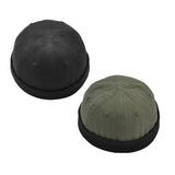 Maxbell 2pieces Men Retro Docker Leon Beanie Cap Pure Cotton Hat