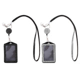 Maxbell 2pieces Rhinestone Lanyard with Retractable Reel Vertical ID Badge Holder