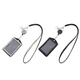 Maxbell 2pieces Rhinestone Lanyard with Retractable Reel Vertical ID Badge Holder