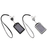 Maxbell 2pieces Rhinestone Lanyard with Retractable Reel Vertical ID Badge Holder
