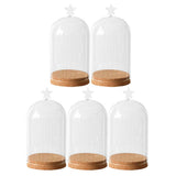 Maxbell 5x Clear Glass Bell Cover Pot Landscape Terrarium Container Lid Vase Bottle