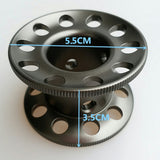 Maxbell Scuba Diving Finger Spool Reel + High Visibility Flat Guide Line Gray