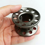 Maxbell Scuba Diving Finger Spool Reel + High Visibility Flat Guide Line Gray