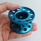 Maxbell Scuba Diving Finger Spool Reel + High Visibility Flat Guide Line Blue