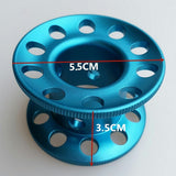 Maxbell Scuba Diving Finger Spool Reel + High Visibility Flat Guide Line Blue