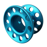Maxbell Scuba Diving Finger Spool Reel + High Visibility Flat Guide Line Blue