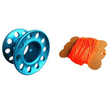 Maxbell Scuba Diving Finger Spool Reel + High Visibility Flat Guide Line Blue