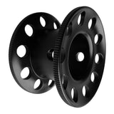 Maxbell Scuba Diving Finger Spool Reel + High Visibility Flat Guide Line Black