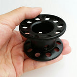 Maxbell Scuba Diving Finger Spool Reel + High Visibility Flat Guide Line Black