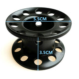 Maxbell Scuba Diving Finger Spool Reel + High Visibility Flat Guide Line Black