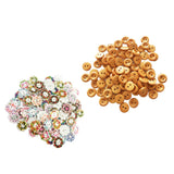 Maxbell 200Pcs 2 Holes Flower & Round Sewing Wooden Buttons for Kids DIY Accessories