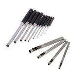 Maxbell 13pcs Leather Tool Set Steel Roll Pin Punch and Belt Round Hole Punch Tool
