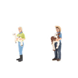 Maxbell 2Pcs Simulation People Model Figure Farmer Peasant Toy - Farmer with Animal