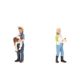Maxbell 2Pcs Simulation People Model Figure Farmer Peasant Toy - Farmer with Animal