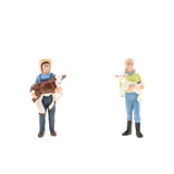 Maxbell 2Pcs Simulation People Model Figure Farmer Peasant Toy - Farmer with Animal