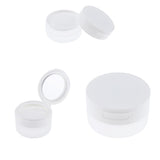 Maxbell 2x Travel Empty Makeup Loose Powder Container Pot Case w/ Mirror Sifter Lid