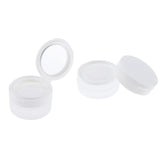 Maxbell 2x Travel Empty Makeup Loose Powder Container Pot Case w/ Mirror Sifter Lid