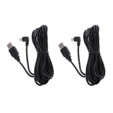 Maxbell 2Pieces 5V 2A Mini USB Charger Cable 90 Degrees Angle DVR GPS Charging Cable