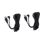 Maxbell 2Pieces 5V 2A Mini USB Charger Cable 90 Degrees Angle DVR GPS Charging Cable