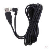 Maxbell 2Pieces 5V 2A Mini USB Charger Cable 90 Degrees Angle DVR GPS Charging Cable