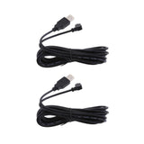Maxbell 2Pieces 5V 2A Mini USB Charger Cable Left Angled DVR GPS Charging Cable