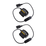 Maxbell 2Piece 12V/36V to 5V/2A Car Power Inverter USB Female OBD Buck Line DVR GPS