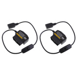 Maxbell 2Piece 12V/36V to 5V/2A Car Power Inverter USB Female OBD Buck Line DVR GPS