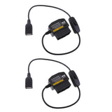 Maxbell 2Piece 12V/36V to 5V/2A Car Power Inverter USB Female OBD Buck Line DVR GPS