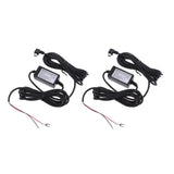 Maxbell 2Pieces Car Dash Cam Hardwire Kits 12/24V to 5V 1.5A Mini USB Angled Cable