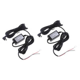 Maxbell 2Pieces Car Dash Cam Hardwire Kits 12/24V to 5V 1.5A Mini USB Angled Cable
