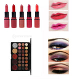 Maxbell 29 Colors Matte Shiny Sequins Eyshadow Makeup Palette & Multi-color Lipstick