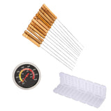 Maxbell 3pcs/set Barbecue Accessories Kit Temperature Gauge Skew Machine Skew Maker