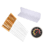 Maxbell 3pcs/set Barbecue Accessories Kit Temperature Gauge Skew Machine Skew Maker