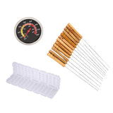 Maxbell 3pcs/set Barbecue Accessories Kit Temperature Gauge Skew Machine Skew Maker