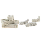 Maxbell 1/35 Resin Figure Resin Boxes and Bags Model Sandbag Walls Combination