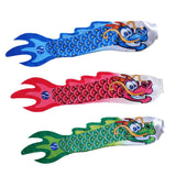 Maxbell 3Pieces Chinese Dragon Flag Outdoor Windsock Carp Streamer Hanging Decor