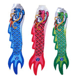 Maxbell 3Pieces Chinese Dragon Flag Outdoor Windsock Carp Streamer Hanging Decor