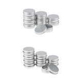 Maxbell 20pcs 15/25ml Aluminium Lip Balm Tin Pot Cosmetic Cream Jar Bottle Container