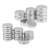 Maxbell 20pcs 15/25ml Aluminium Lip Balm Tin Pot Cosmetic Cream Jar Bottle Container