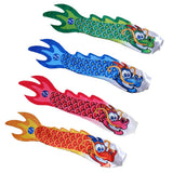 Maxbell 4Pcs Chinese Dragon Flag Outdoor Windsock Carp Streamer Hanging Decor