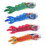 Maxbell 4Pcs Chinese Dragon Flag Outdoor Windsock Carp Streamer Hanging Decor