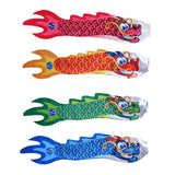 Maxbell 4Pcs Chinese Dragon Flag Outdoor Windsock Carp Streamer Hanging Decor