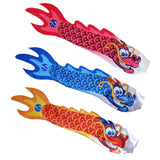 Maxbell 3Pcs Chinese Dragon Flag Outdoor Windsock Carp Streamer Hanging Decor