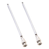 Maxbell 2Pieces 7 Sections Telescopic Antennas w/BNC Connectors for Radio Scanner